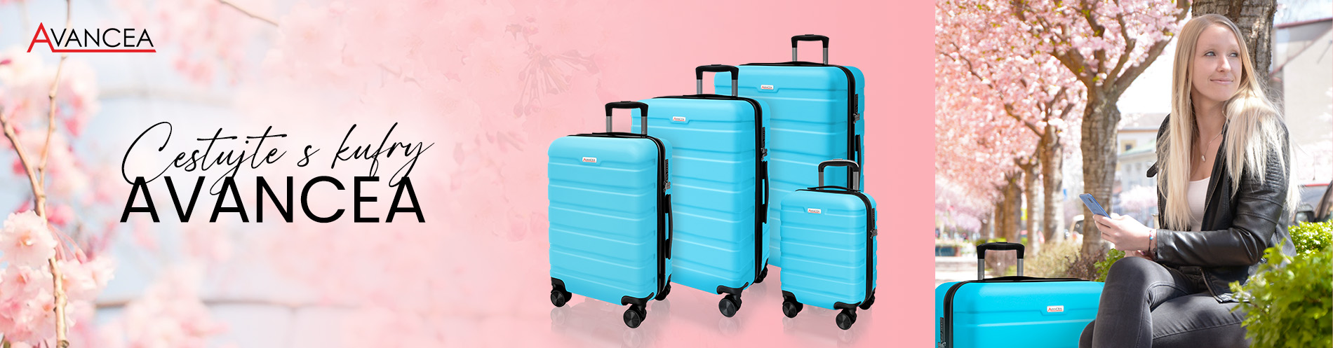 banner cestovní kufry AVANCEA