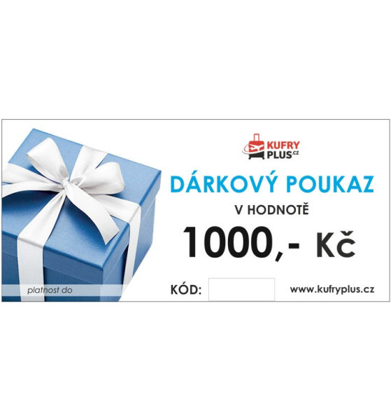 Dárkový poukaz v hodnotě 1000 Kč