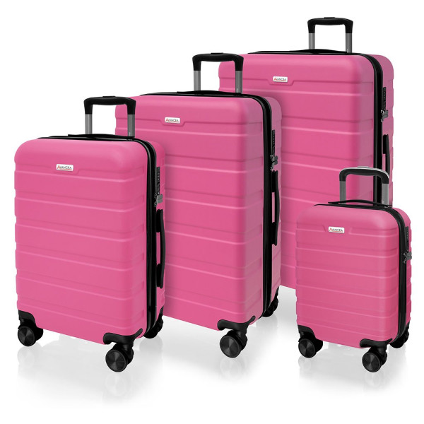 Sada cestovních kufrů AVANCEA DE2708 Dark pink XSML (12)