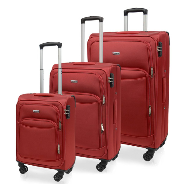 Sada cestovních kufrů AVANCEA A1011-2 Red 4W SML (1)