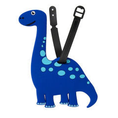 Jmenovka na kufr LTD204 Dinosaurus modrý (1)