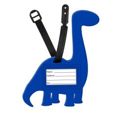 Jmenovka na kufr LTD204 Dinosaurus modrý (2)