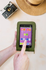 Kabelka na mobil PB565 khaki (2)