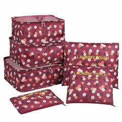 Cestovní organizéry LP13761 vínová s květy