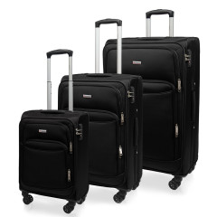 Sada cestovních kufrů AVANCEA A1011-2 Black 4W SML