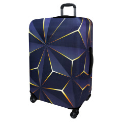 Obal na kufr Z928 Geometric I zlatý L
